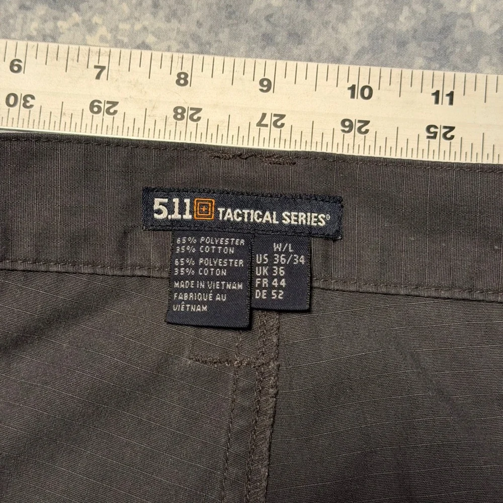 5.11 Tactical Series Mens Ripstop Cargo Pants Gray 36x34 Utility Workwear Gorp